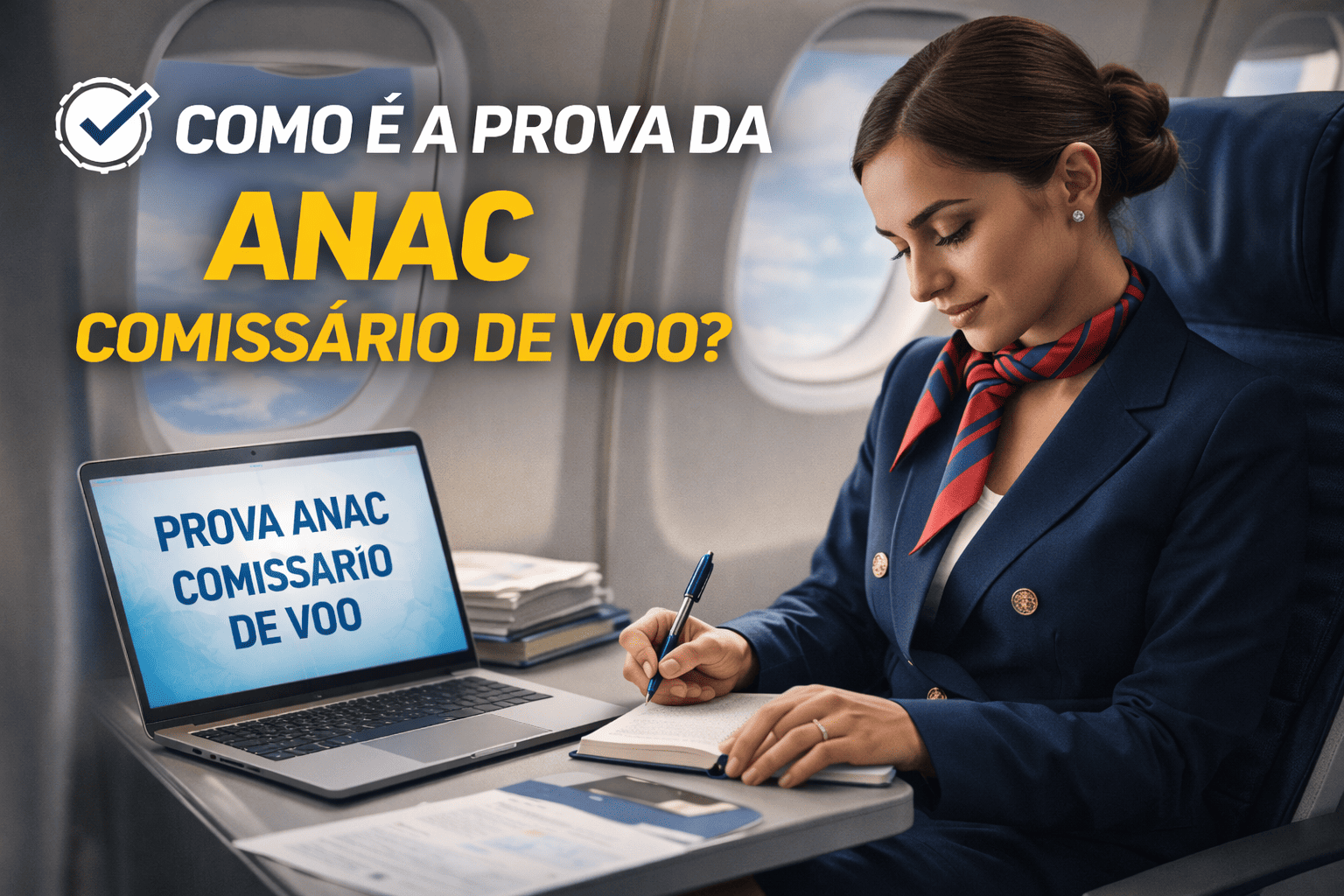 Como é a prova teórica da ANAC para Comissário de Voo?
